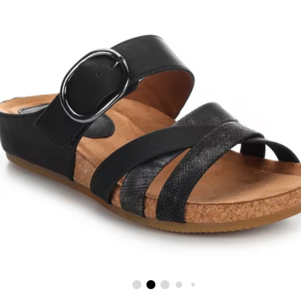 EuroSoft Women's Genalyn Black Sandals - like new! - Picture 2 of 8